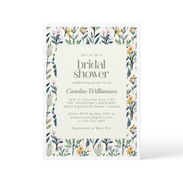 Boho Aesthetic Watercolor Wildflower