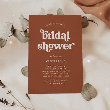 Boho and Retro Terracotta | Bridal Shower Invitations