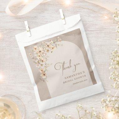 Boho arch neutral earthy wildflower  Favor Bag