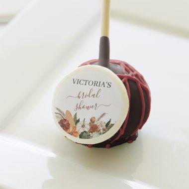 Boho Autumn Bridal Shower Thank You Cake Pops