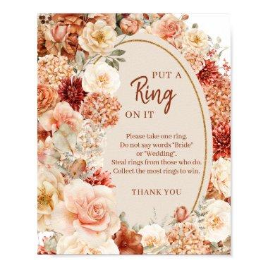 Boho autumn garden spices orange Put a ring on it Poster