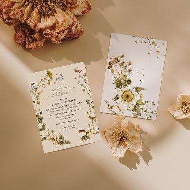 Boho Autumn Wildflower | Botanical Bridal Shower Invitations