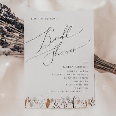 Boho Autumn Wildflower | Bridal Shower Invitations