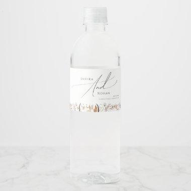Boho Autumn Wildflower | Water Bottle Label