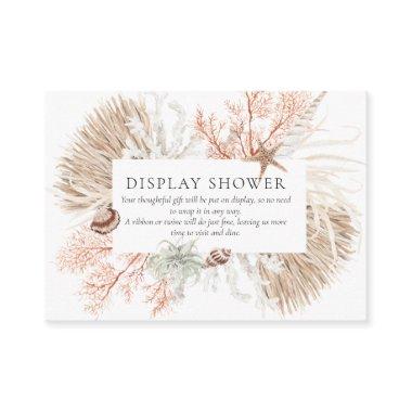 Boho Beach Coral Reef Display Shower Enclosure