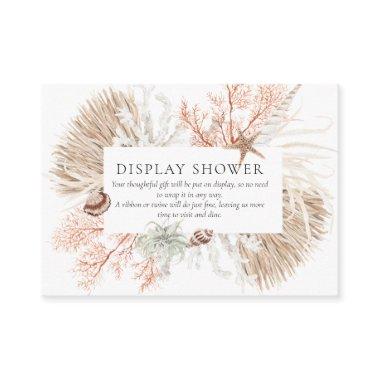 Boho Beach Coral Reef Display Shower Enclosure Invitations