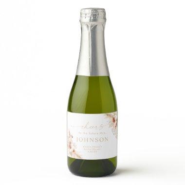 Boho Beige  Sparkling Wine Label
