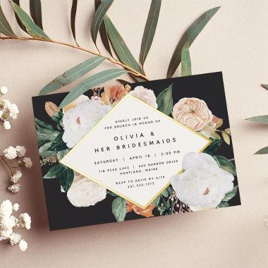 Boho Blooms Floral Bridesmaids Luncheon or Brunch Foil Invitations