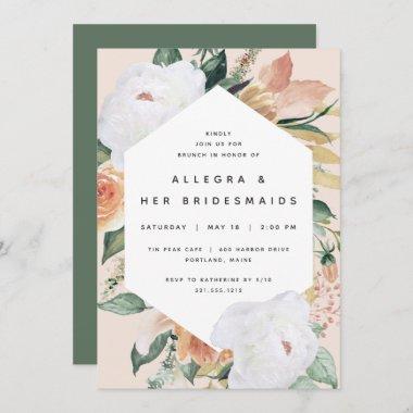 Boho Blooms | Modern Floral Bridesmaids Brunch Invitations