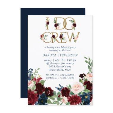 Boho Blooms | Rustic Navy Blue and Red I Do Crew