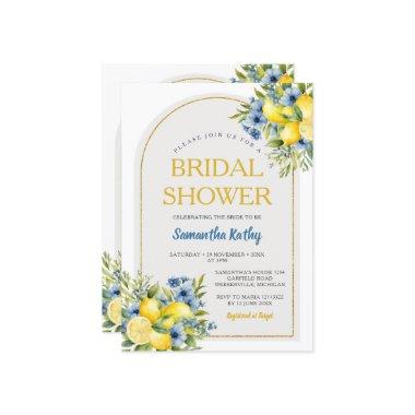 Boho Blue Floral Citrus Lemonade