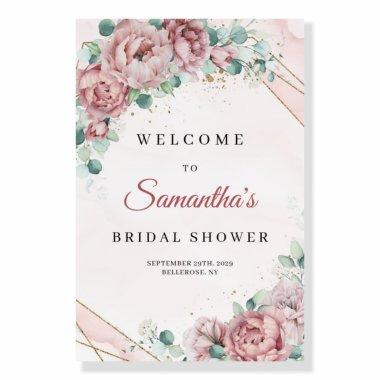 Boho blush floral eucalyptus gold  foam board