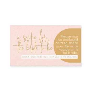 Boho Blush & Mustard Recipe for the Bride Enclosure
