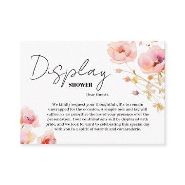 Boho Blush Pink Floral Display Shower Chic Enclosure