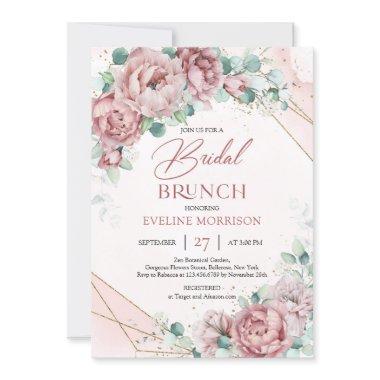 Boho blush pink floral eucalyptus Bridal brunch