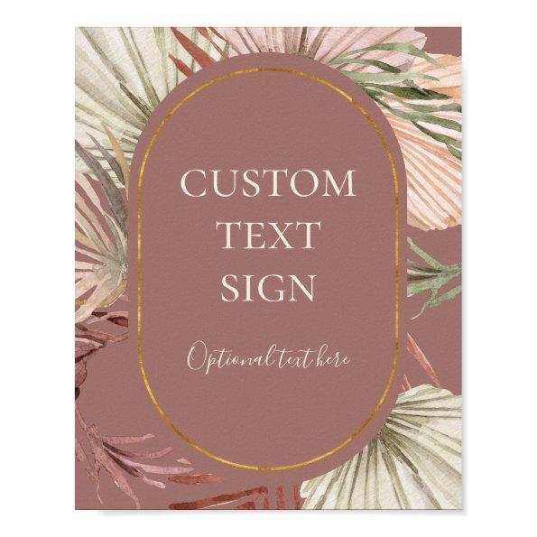 Boho Botanical | Dusty Rose  & Gifts Custom Poster