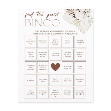 Boho Bridal Shower Game - Find the Guest Bingo