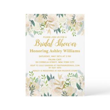 Boho  White Gold Greenery
