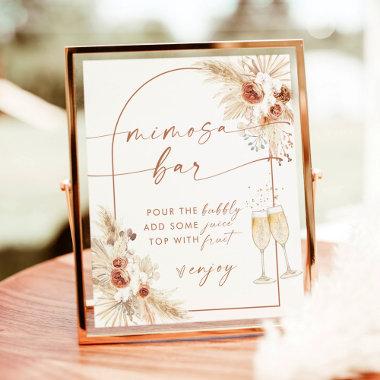 Boho  Mimosa Bar Sign | Pampas Grass