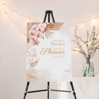 Boho Bridal Shower Watercolor Pampas Grass Welcome Foam Board