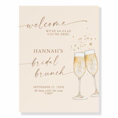 Boho Bridal Shower Welcome Sign | Brunch & Bubbly