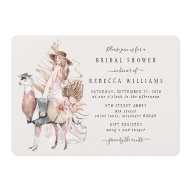 Boho Bride and Llama