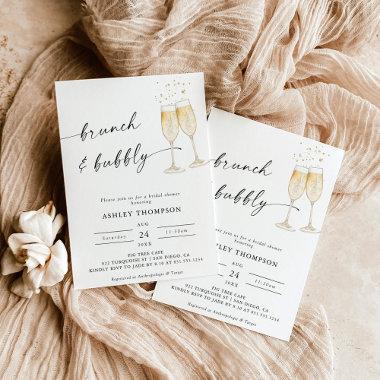 Boho Brunch & Bubbly Bridal Shower Invitations