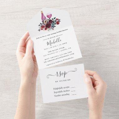 Boho Burgundy and Navy  Wine Tasting All In One