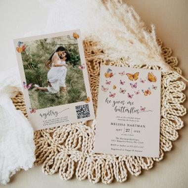 Boho Butterflies Photo Qr Code