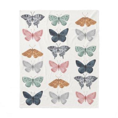 Boho Butterfly Enchanted Baby Shower Welcome Sign Fleece Blanket