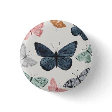 Boho Butterfly Party Accessories Favors Button