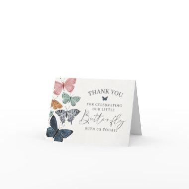 Boho Butterfly Thank You  Birthday or Baby