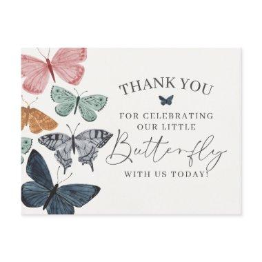 Boho Butterfly Thank You  Birthday or Baby