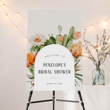 Boho Cactus Arch Bridal Shower Welcome Foam Board