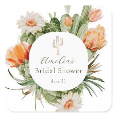 Boho Cactus  Square Sticker