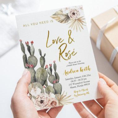 Boho Cactus Love and Rosé