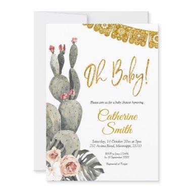 Boho Cactus Oh Baby Baby Shower