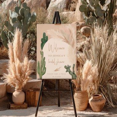 Boho cactus pampas arch welcome  foam board