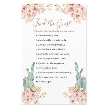 Boho Cactus Pink Flowers Find the Guest game