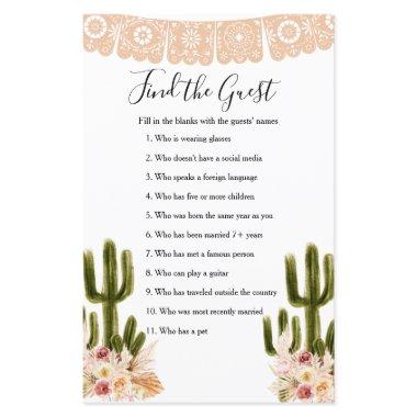 Boho Cactus Taco 'bout Love Find the Guest game