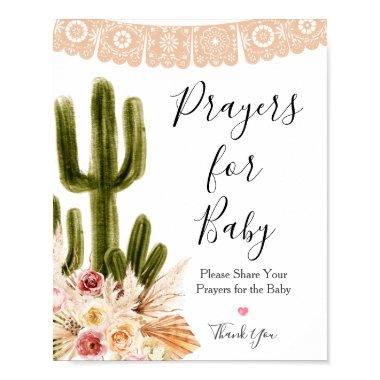 Boho Cactus Taco Bout Prayers for Baby Sign