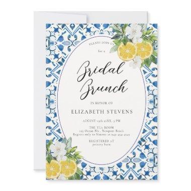 Boho Chic Citrus Italian Blue Tile