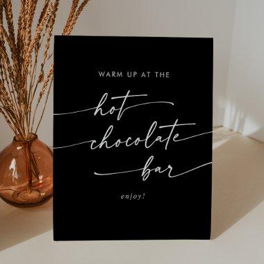 Boho Chic COLOR EDITABLE Hot Chocolate Bar Pedestal Sign