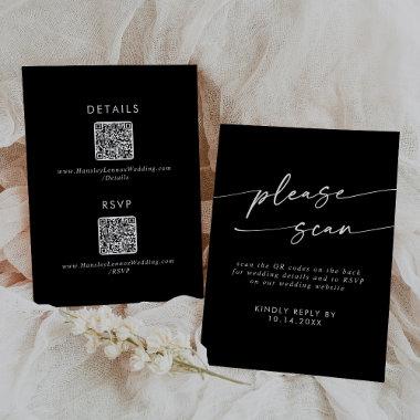 Boho Chic COLOR EDITABLE QR Code Details and  RSVP Card