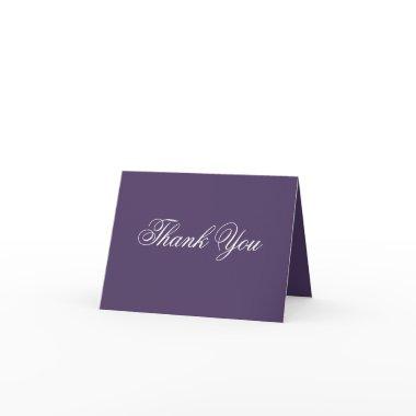 Boho Chic Dusty Purple Classic Script Elegant Thank You