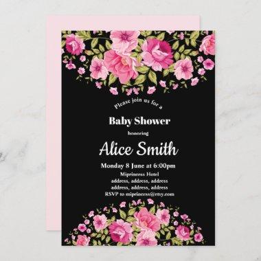 boho chic floral baby shower Invitations