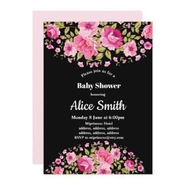 boho chic floral baby shower Invitations