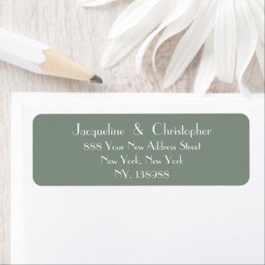 Boho Chic Sage Green Wedding Return Address    Label