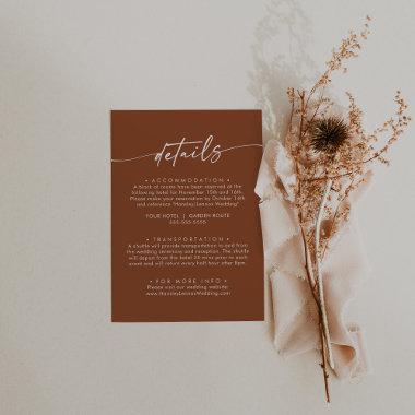 Boho Chic Terracotta Wedding Details Enclosure Invitations