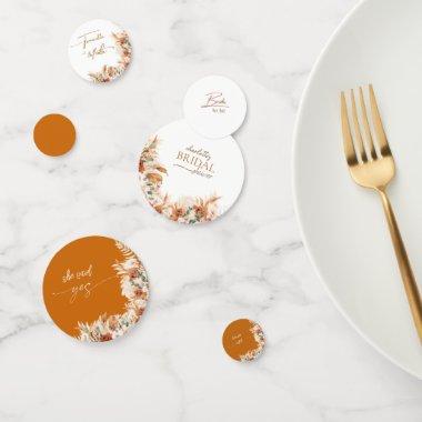 Boho Chic Watercolor Terracotta  Confetti